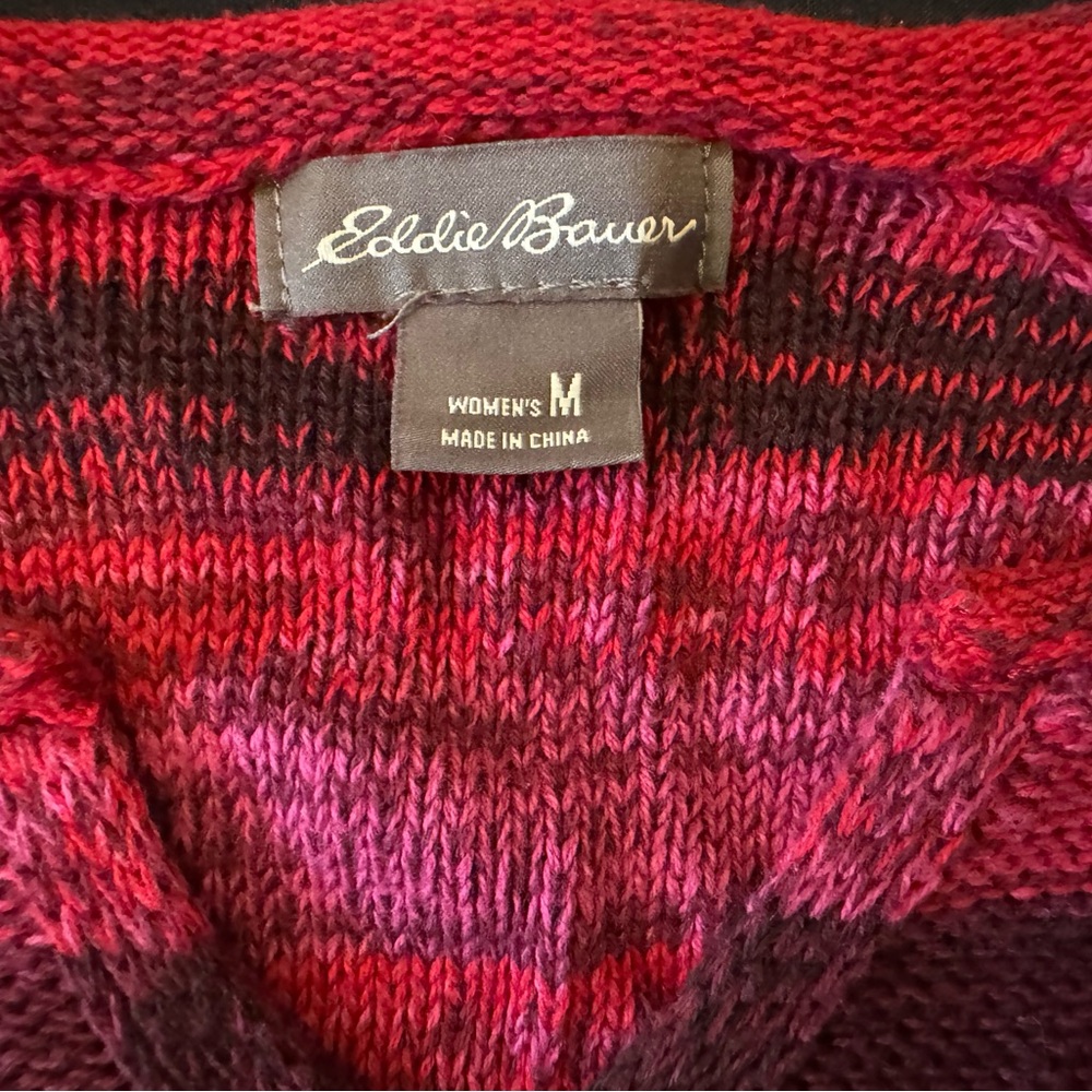 Eddie Bauer Burgundy Cotton Knit Sweater - Picture 4 of 5
